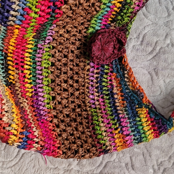 Multicolor raphia crossbody bag Medium - Picture 12 of 12